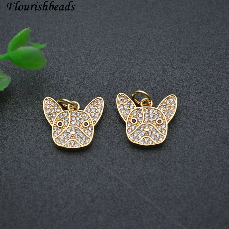 Cute Animal Pug Charms High Quality Nickel Free Jewelry Findings for DIY Earring Bracelet Festive Christmas Gifts 20pcs/lot
