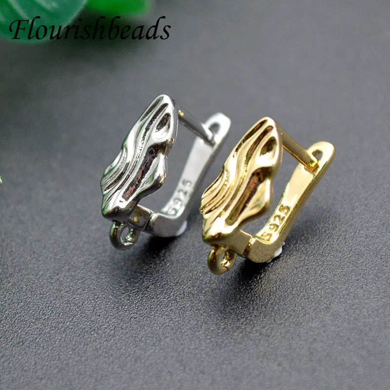 Hot Selling 30pcs Nickle Free Gold  Silver Color Earring Hooks Stud DIY Jewelry Making Supplies