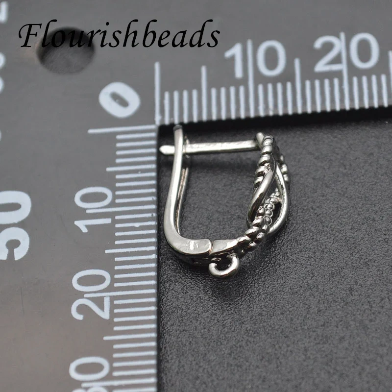 New Design Rhodium Color Hollow Out Earring Hooks jewelry findings parts 30pcs/lot