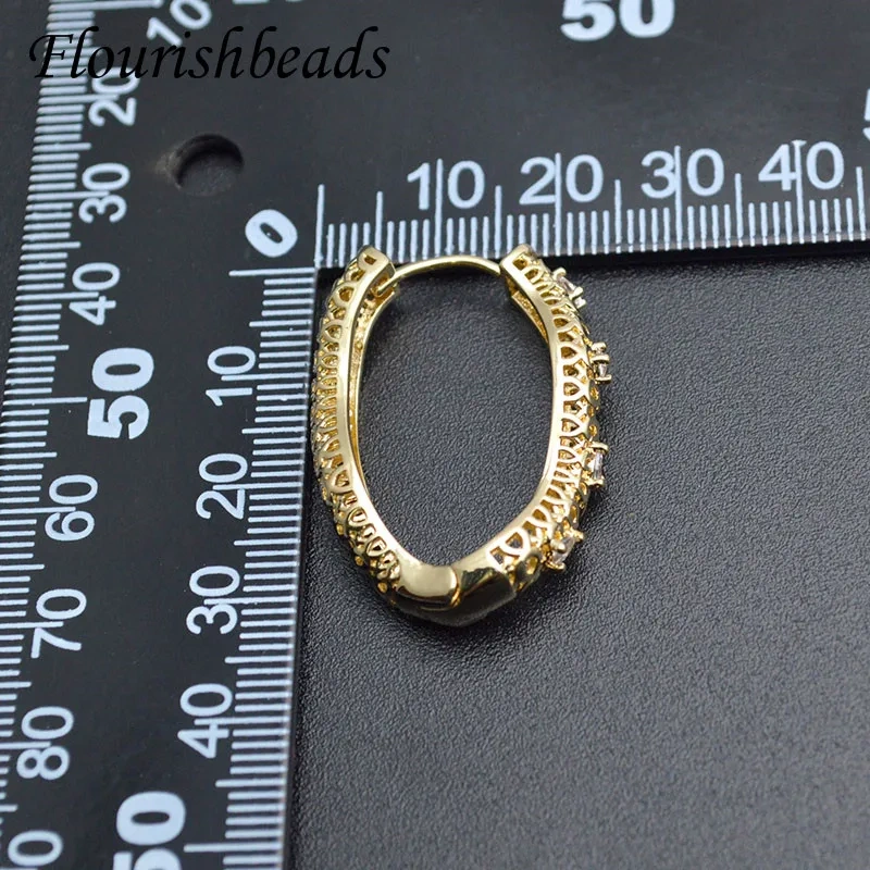 New Style Luxury Big Size Earrings Real Gold Plated Irregular Eareing Hoops Fashion Women Girls Party Jewelry Gift 20pcs/lot