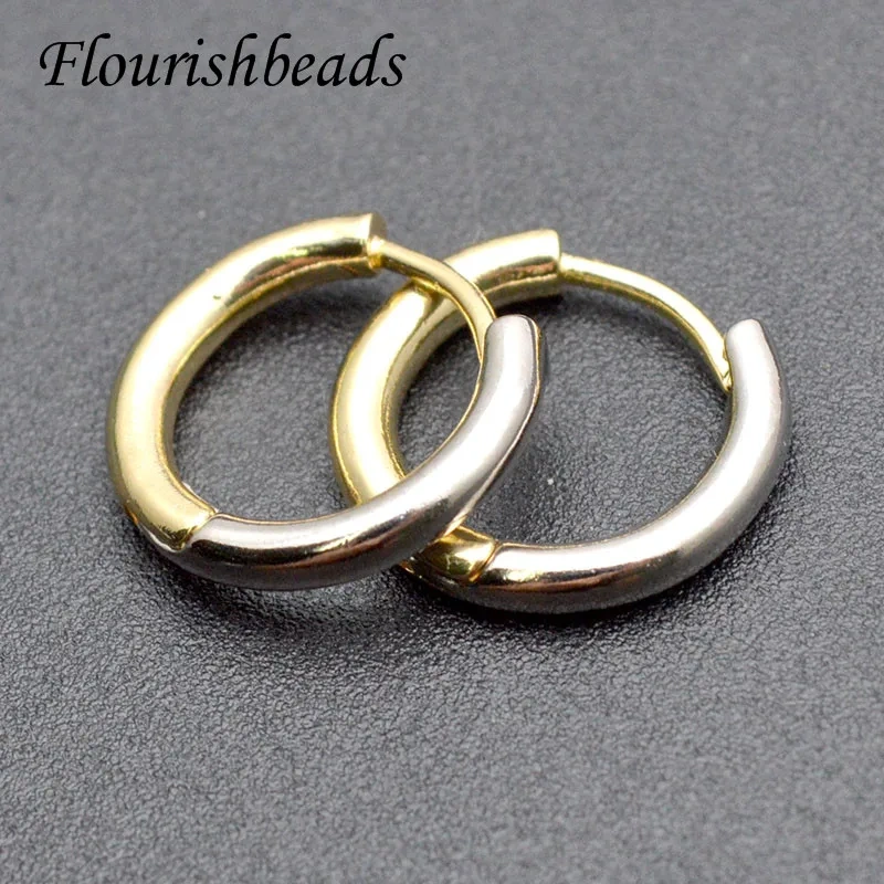 2022 New Arrived Metal Brass Gold Silver Plated Two Color Earrings Women Fashion Simple Jewelry Gifts 30pcs/lot