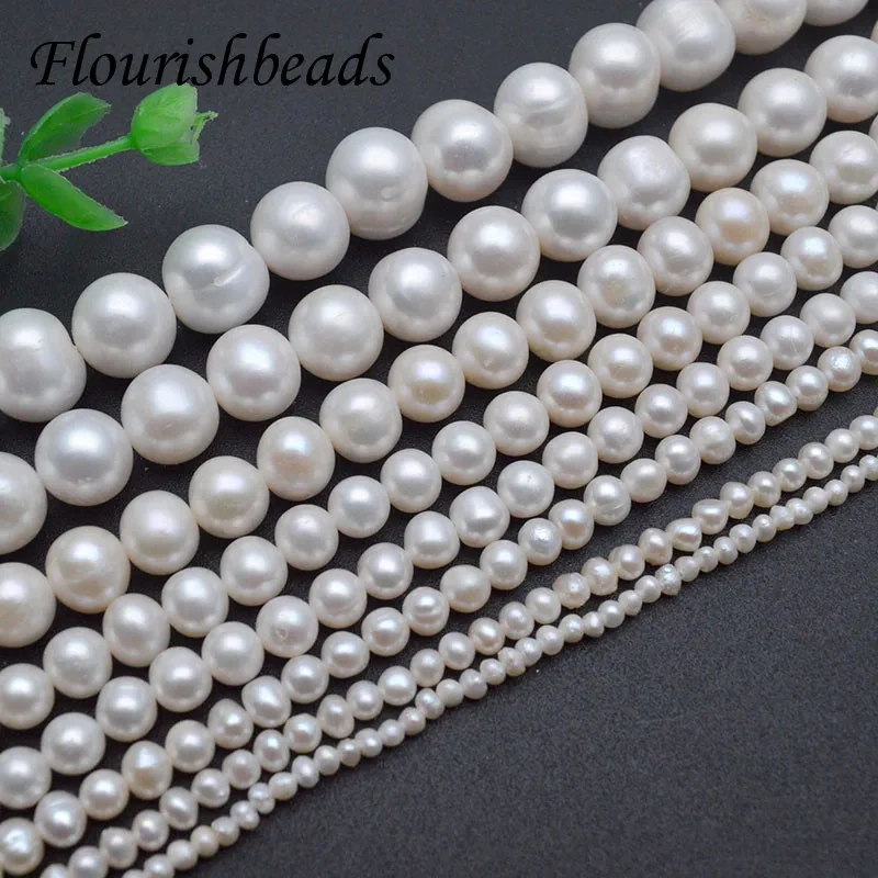 Wholesale 2.5-11mm Natural Freshwater Pearl  Round Loose Beads for Jewelry Making DIY Necklace Bracelet 2 Strands/lot