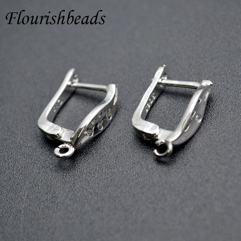 Wholesale Multiple Colour Nickle Free Gold Plating Metal Leaf Shape Earring Hooks for Fine Jewelry Making Parts 30pcs/lot
