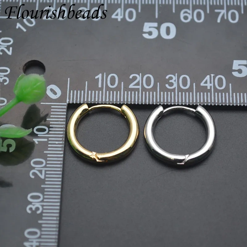 30pcs/lot 18k Gold Plated Nickel Free Round Smooth Earrings Hoops Circle for Women Men Party Jrwelry