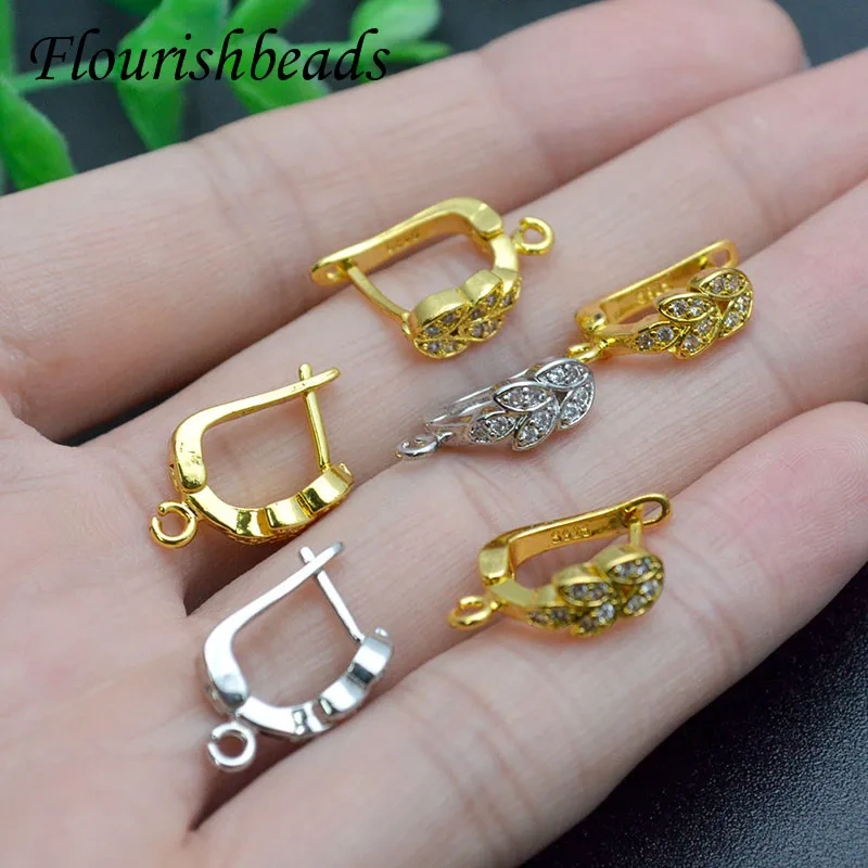 Beautiful Design Nickel Free Gold Plated Earring Hooks Flower Shape DIY Schwenzy for Handmade Fashion Earring Making