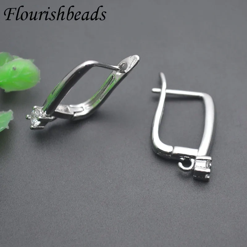 30pcs/lot 18k Gold Color Nickel Free Anti Fading Earwire Schwenzy Earring Hooks Accessories for Dangle Earrings Making