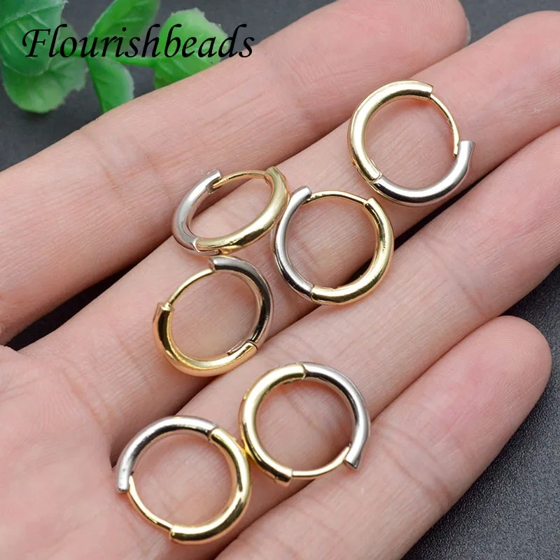 2022 New Arrived Metal Brass Gold Silver Plated Two Color Earrings Women Fashion Simple Jewelry Gifts 30pcs/lot