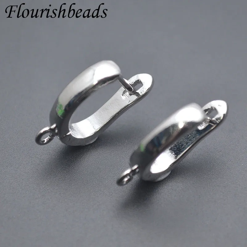 Jewelry Findings Metal Copper Gold Silver Color Earrings Hooks Clasp Settings for DIY Fashion Earrings 30pcs/lot