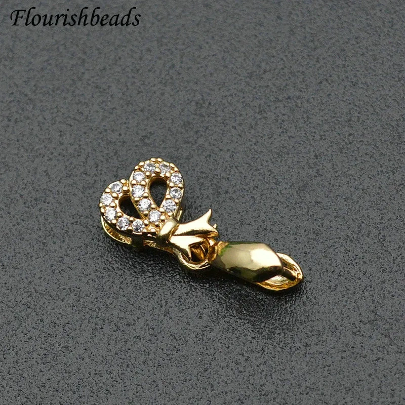 Fox Shape Handicraft Jewelry Clamp Pinch Clip Bail Charms Hooks Accessories for Women Gems Earrings Necklace Jewelry Making