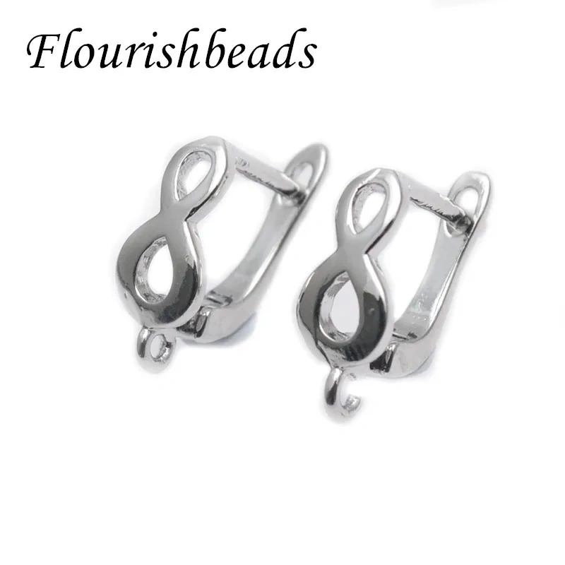 New Design Rhodium Color Hollow Out Earring Hooks jewelry findings parts 30pcs/lot