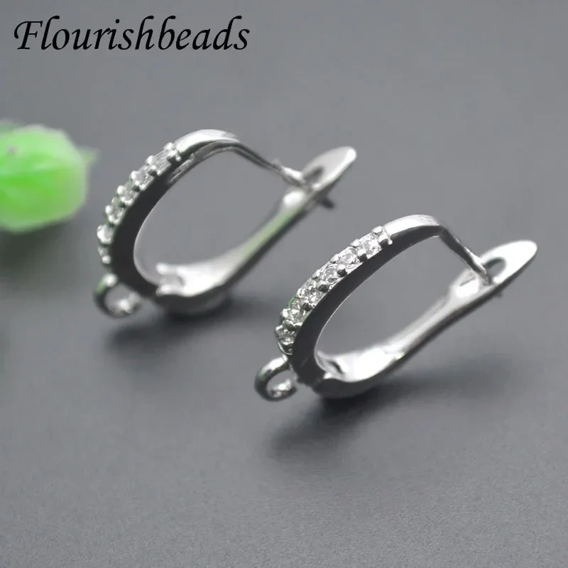 Flourishbead Handmade 18K Real Gold Plated Earwire Earring Hooks Clasp Accessories for DIY Nickel Free Jewelry Making 30pcs/lot