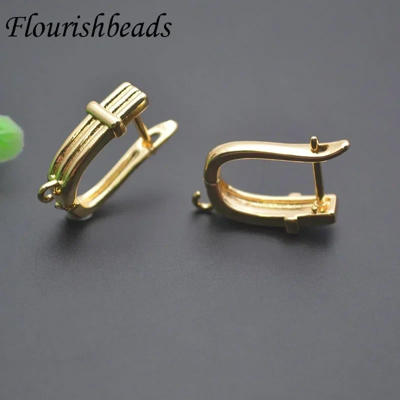 Jewelry Findings Supplies Women Handmade Earwire Gold Color Earring Hooks Accessories for Luxury Earrings Making 30pcs/lot