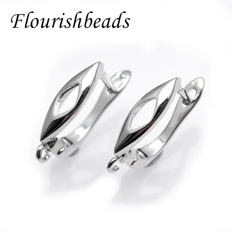 New Design Rhodium Color Hollow Out Earring Hooks jewelry findings parts 30pcs/lot