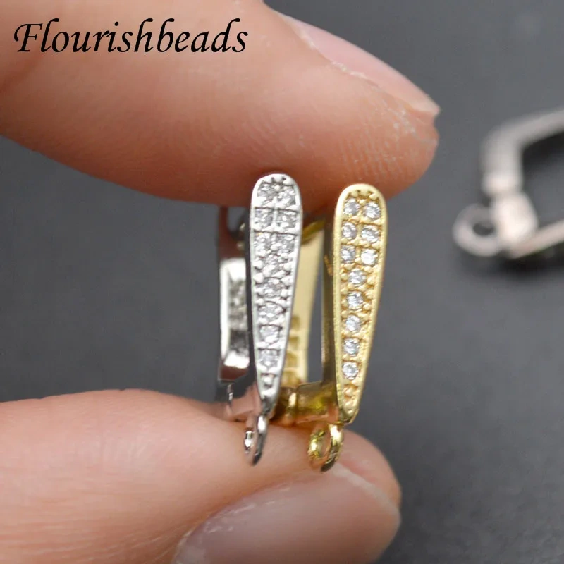 30pcs/lot Women Fashion Handmade Earrings Accessories Gold Plated Earring Hooks Clasp For DIY Jewelry Making Supplies