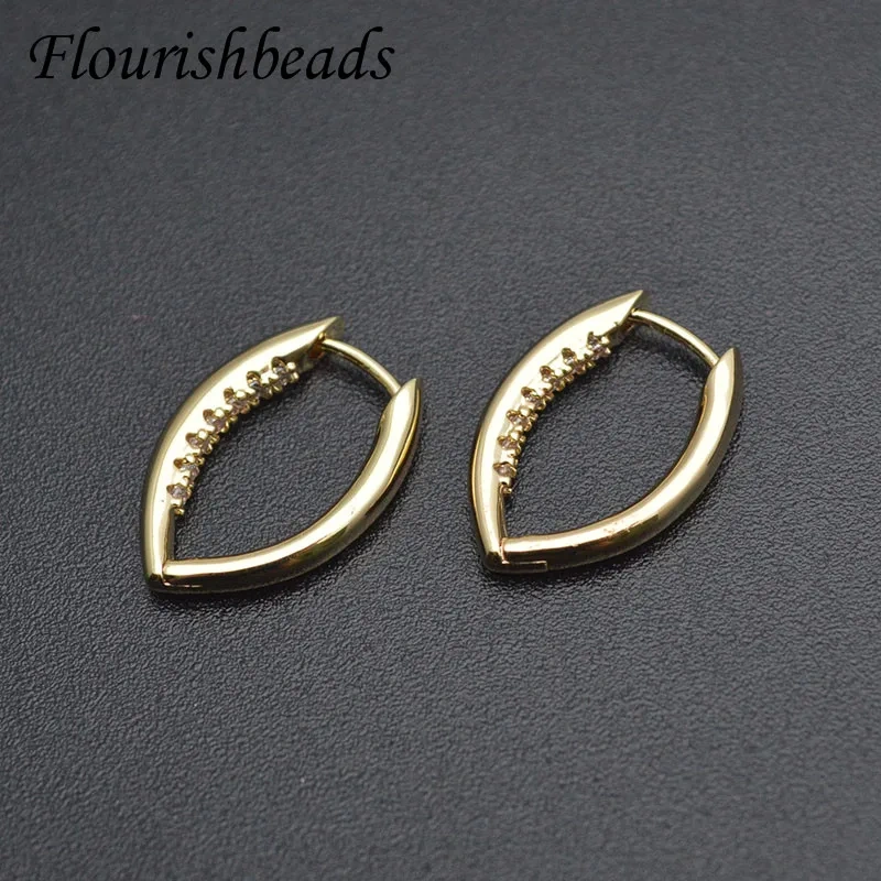 2 Size Irregular Geometric Earrings Long Oval Metal Brass Gold Color Earring Hoops 2022 New Jewlery Findings 20pcs/lot