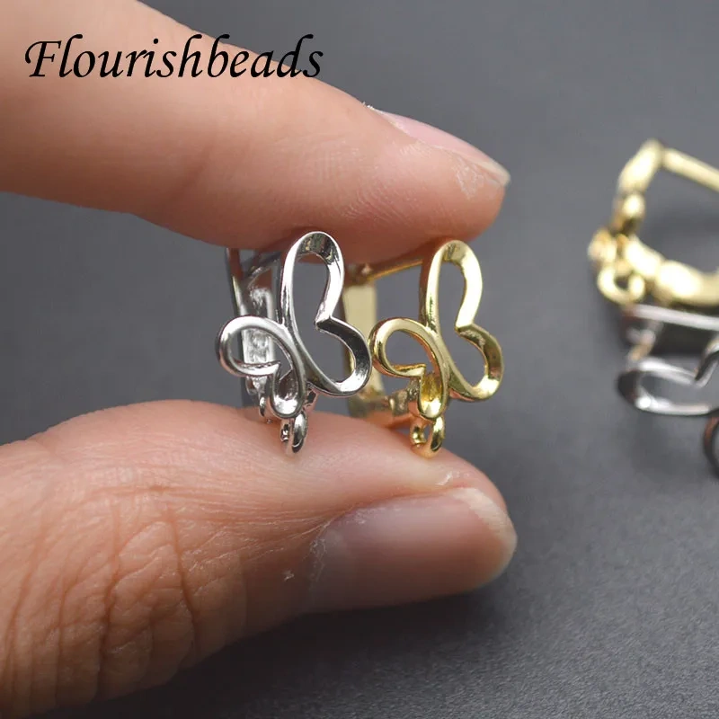 Elegant Nickel Free Gold Silver Color Butterfly Shape Earring Hooks DIY Dangle Fashion Earring Jewelry Making 30pcs/lot