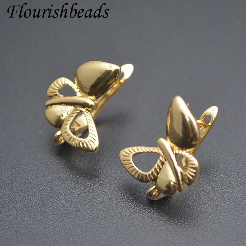 New Style High Quality Butterfly Shape Earring Hooks Ear Wire Basic Accessories for DIY Women Earrings Making 30pcs/lot