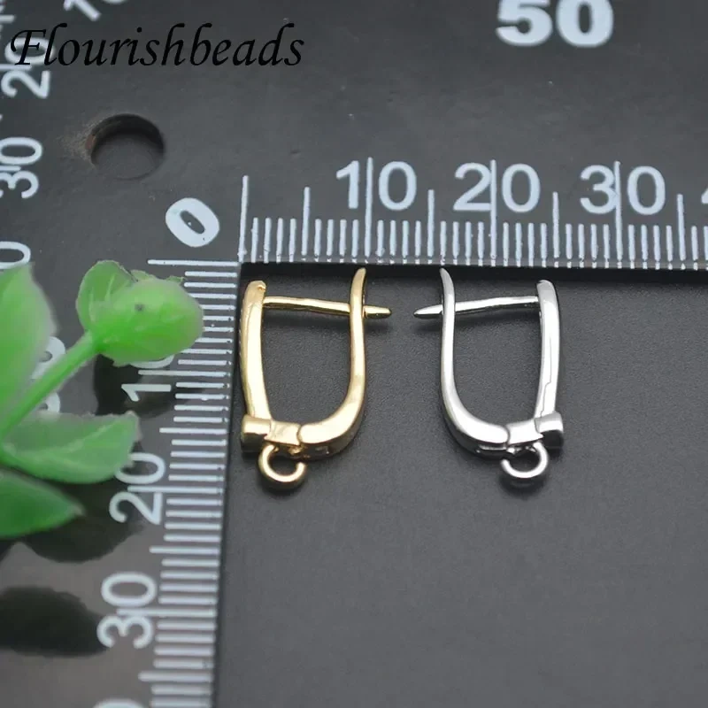 30pcs/lot 18k Gold Plated Jewelry Accessories Shvenzy Ear Wire Fixture Fastener Bale DIY Earring Hooks Clasp