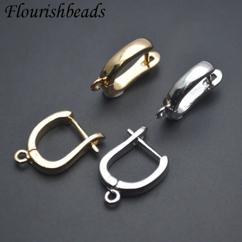 Jewelry Findings Metal Copper Gold Silver Color Earrings Hooks Clasp Settings for DIY Fashion Earrings 30pcs/lot