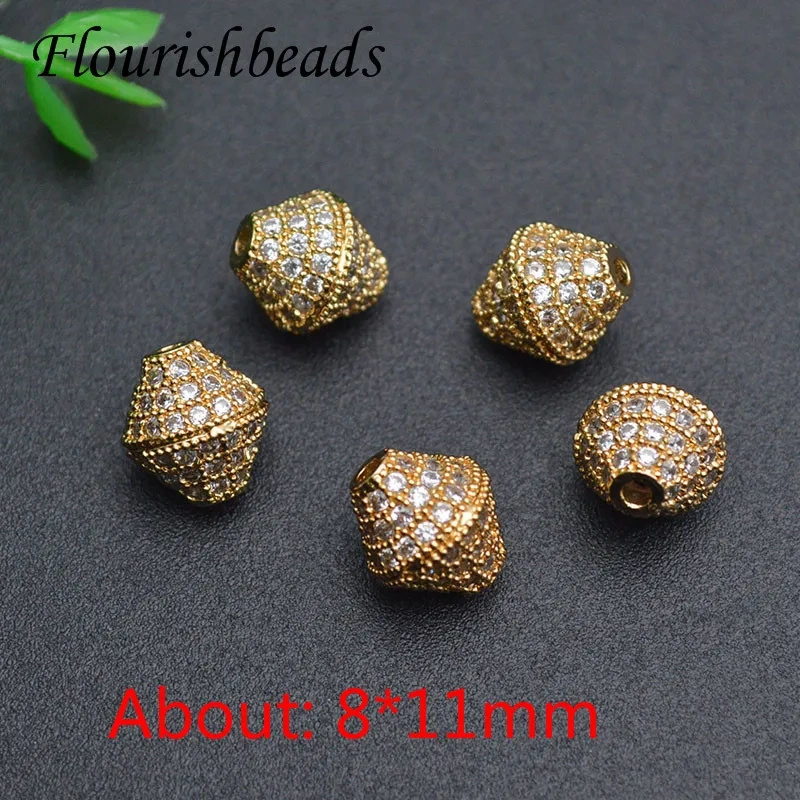 Hot Sell Multi Designs Real Gold Plating Metal Beads Handcraft Loose Spacer Beads Fit DIY Jewelry Bracelets 20pcs/lot