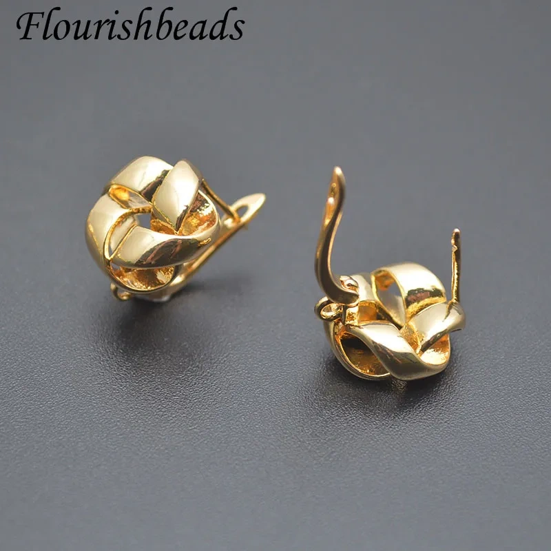 New Design Geometric Twisted Shape Ear Hook Basic Earwire Schwenzy for Dangle Earrings Making 30pcs/lot
