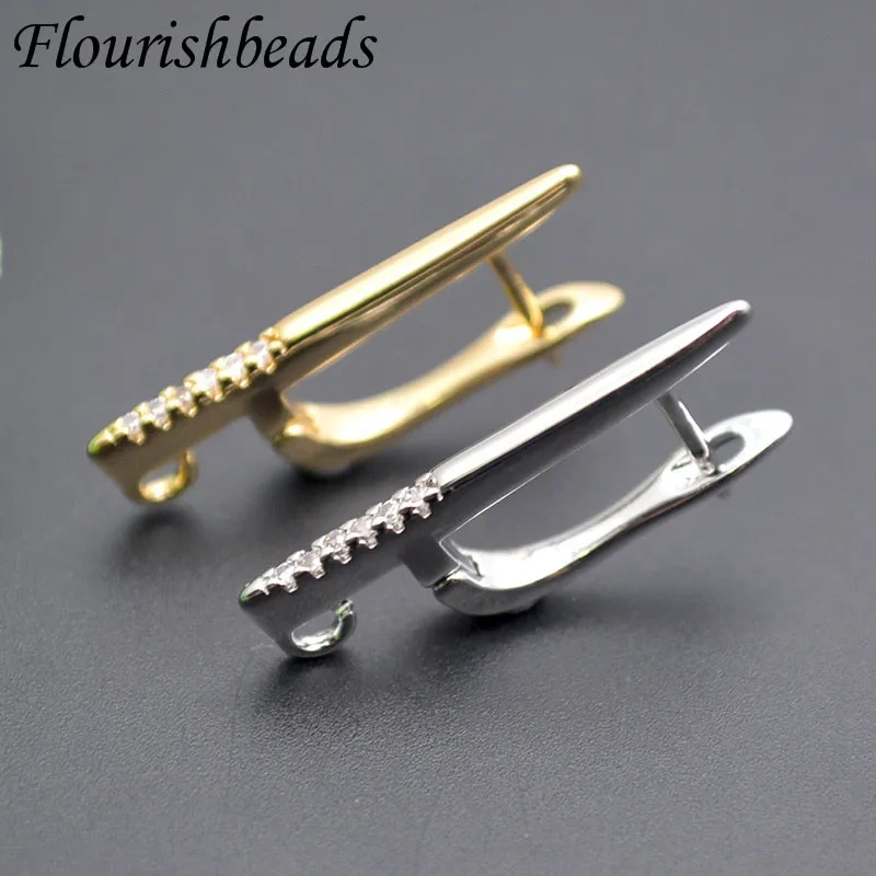 Jewelry Findings Handmade Accessories 18k Gold Plated Earwire Earring Hooks Accessories for Diy Earrings Making 30pcs/lot