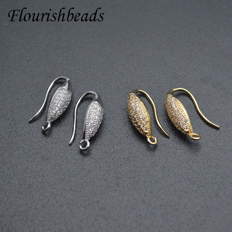30pcs High Quality Anti Fading Gold Color Ear Wire Earring Hooks Clasp Jewelry Findings DIY Ear Accessories Supplier