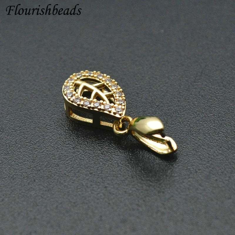 30pcs Handicraft Jewelry Clamp Pinch Clip Bail Charms Hooks Accessories for Women Gems Earrings Necklace Jewelry Making