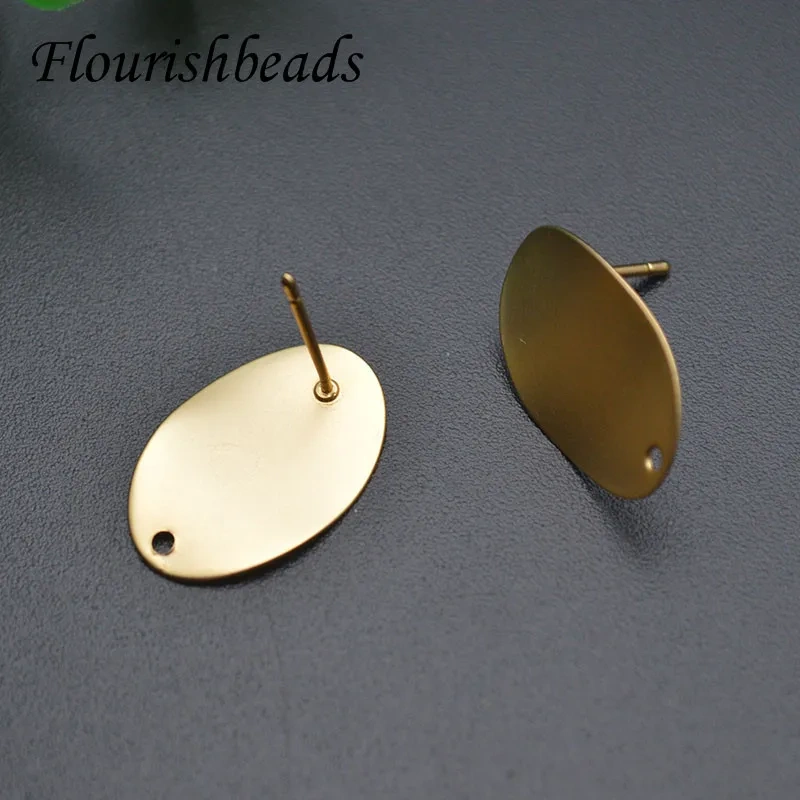 14x20mm Unique Matte Oval Coin Shape Earrings Hooks Nickel Free Jewelry Accessories 20pcs/lot