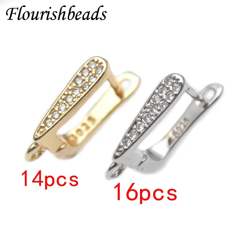 30pcs/lot Women Fashion Handmade Earrings Accessories Gold Plated Earring Hooks Clasp For DIY Jewelry Making Supplies