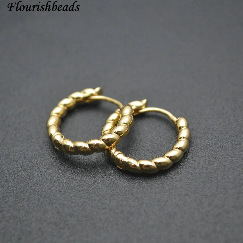 Fashion Punk Gold Silver Color Bamboo Hoop Earrings Small Round Circle Earring for Women Geometric Hip Hop Party Jewelry