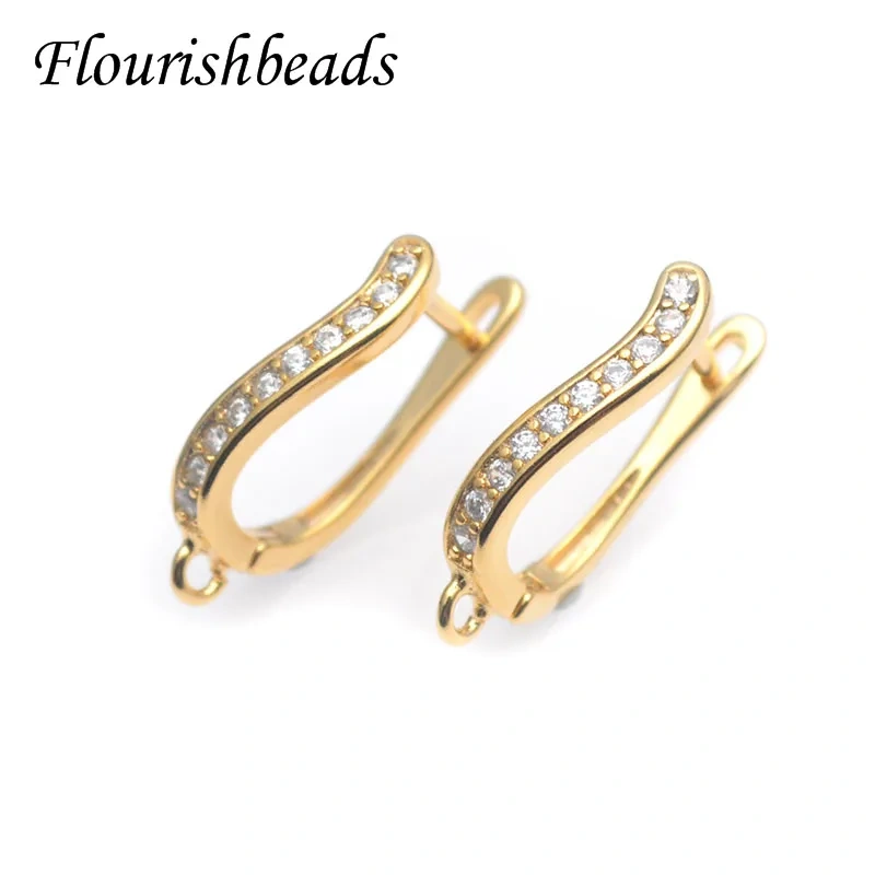 New Design Gold Color Anti Fading Earring Hooks  Leverback Earwire for Women's Handmade Jewelry Making Accessories 30pcs/lot