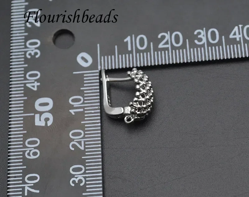 New Design 15x17mm Metal Nickel Free Mesh Shape Earring Hooks for Jewelry Findings 30pcs/lot