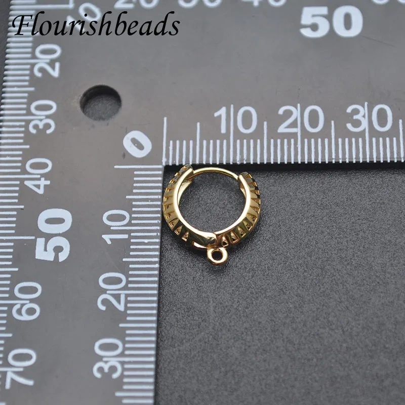 15x15mm Gold Color Anti Fading Nickel Free Plain Earring Hooks Leverback for DIY Jewelry Making Accessories 30-50pcs/lot