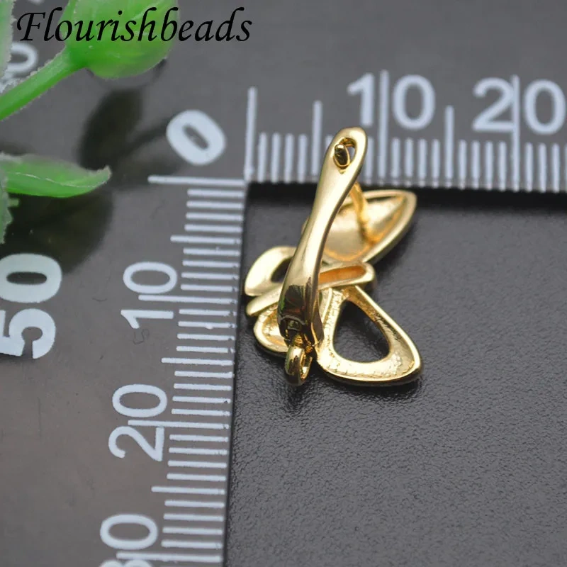 New Style High Quality Butterfly Shape Earring Hooks Ear Wire Basic Accessories for DIY Women Earrings Making 30pcs/lot