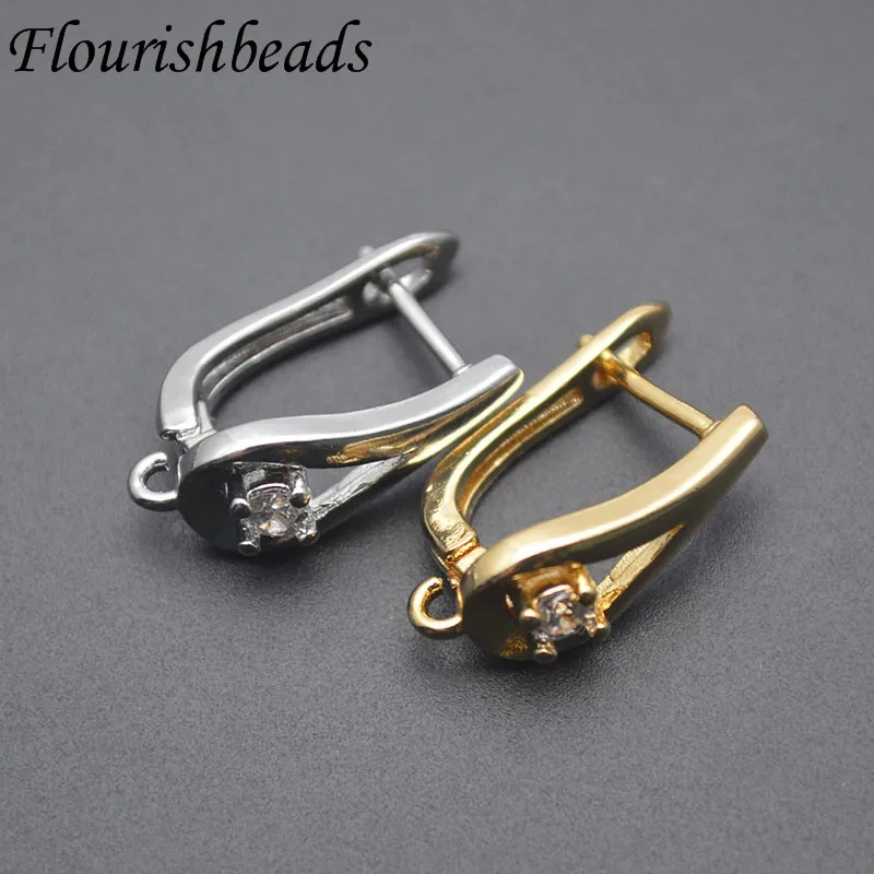 30pcs/Lot Gold Plated Nickel Free Earring Hooks Fastener Ear Wire for DIY Earrings Jewelry Making Accessories