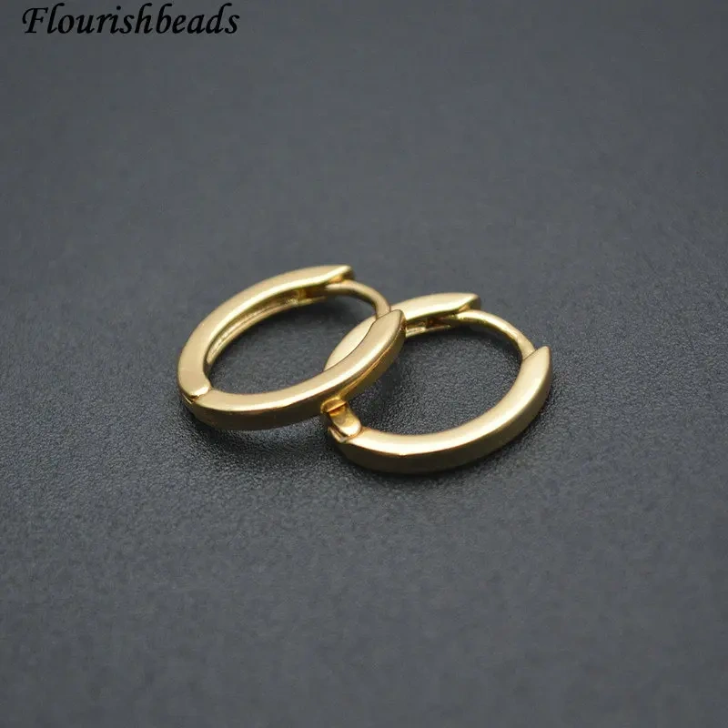 New Design Metal Brass Round Hoop Earrings for Women Girl Gold Silver Color Anti Fadings Fashion Earrings Simple Jewelry