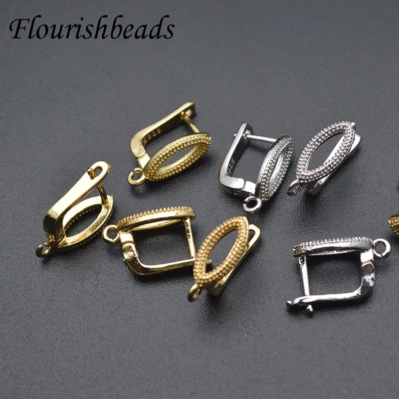30pcs/lot High Quality Nickel Free Gold Color Earring Hooks hoops 12x17mm Handmade DIY Jewelry Findings Accessories Supplier