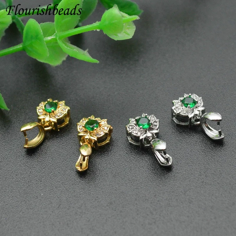 30pcs Handicraft Jewelry Clamp Pinch Clip Bail Charms Hooks Accessories for Women Gems Earrings Necklace Jewelry Making