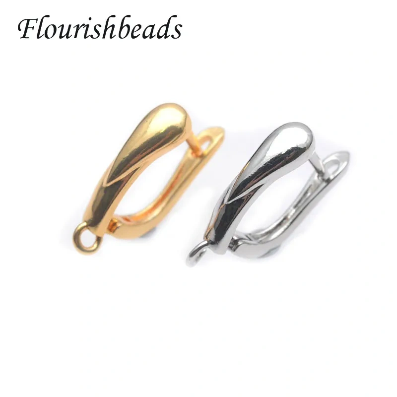 Beautiful Design Brass Metal Smooth Nickel Free Gold Plated Earring Hooks for DIY Jewelry Making Supplier 30pcs Per Lot