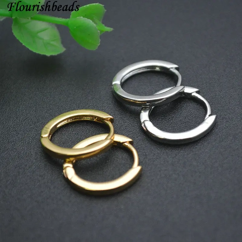 New Design Metal Brass Round Hoop Earrings for Women Girl Gold Silver Color Anti Fadings Fashion Earrings Simple Jewelry