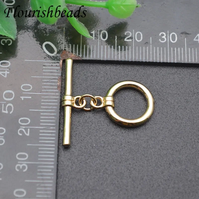 20set/lot Real Gold Plated Smooth High Quality OT Clasps Connectors for DIY Necklace Accessories Jewelry Findings