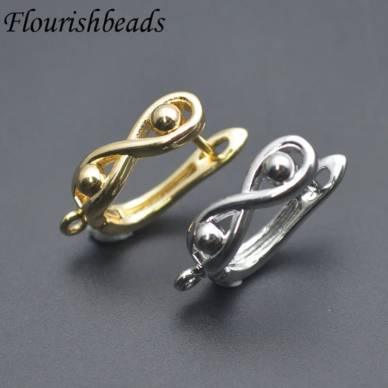 18k Gold Plated Earring Hooks Plain Ear Wire Clasp for DIY Handmade Dangle Earrings Jewelry Making Accessories 30pcs/lot