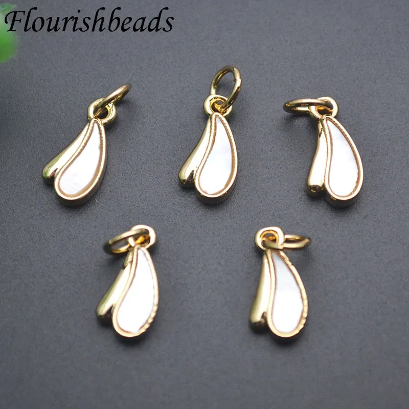 20pcs/lot Mini Natural Mother of Pearl MOP Charms Pendant for DIY Earrings Necklace Bracelet Jewelry Making Accessories