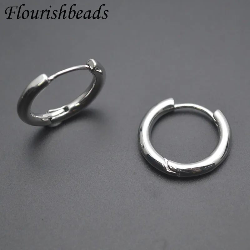 30pcs/lot 18k Gold Plated Nickel Free Round Smooth Earrings Hoops Circle for Women Men Party Jrwelry