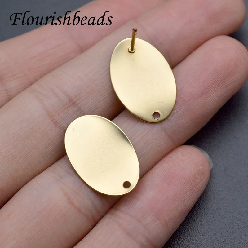 14x20mm Unique Matte Oval Coin Shape Earrings Hooks Nickel Free Jewelry Accessories 20pcs/lot