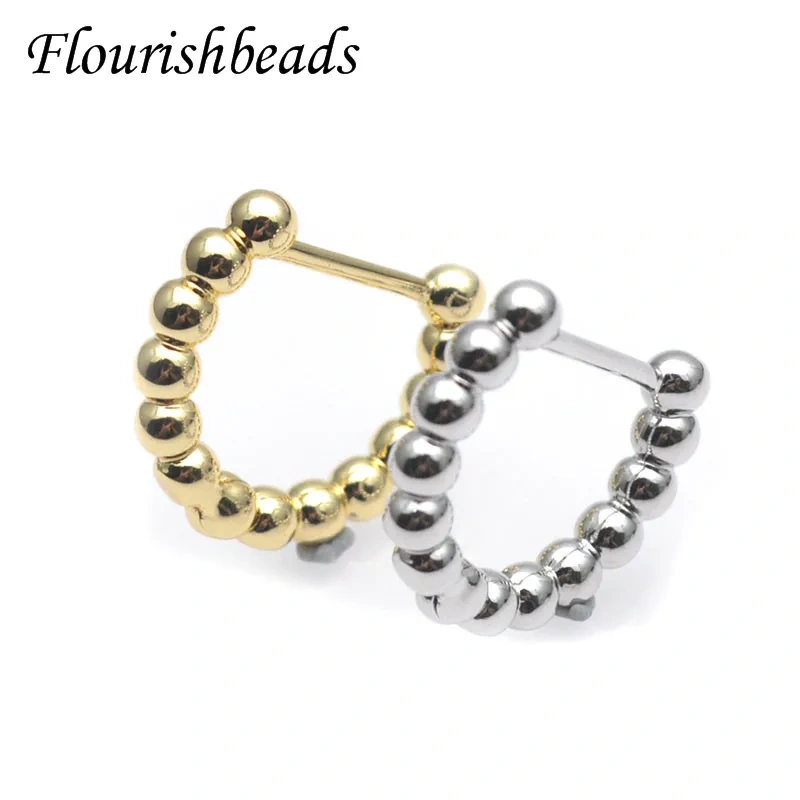 Gold Plated Nickel Free Hoop Earrings Circle Ear Rings Accessories for Women Girl  Simple Jewelry Party Gift 30pcs/lot