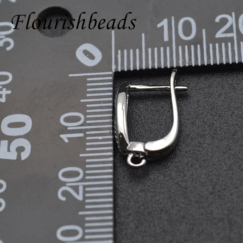 Wholesale DIY Earwire  Rhodium Color Earring Hooks Accessories for Handmade Luxury Dangle Women's Earring Making 30pcs/lot