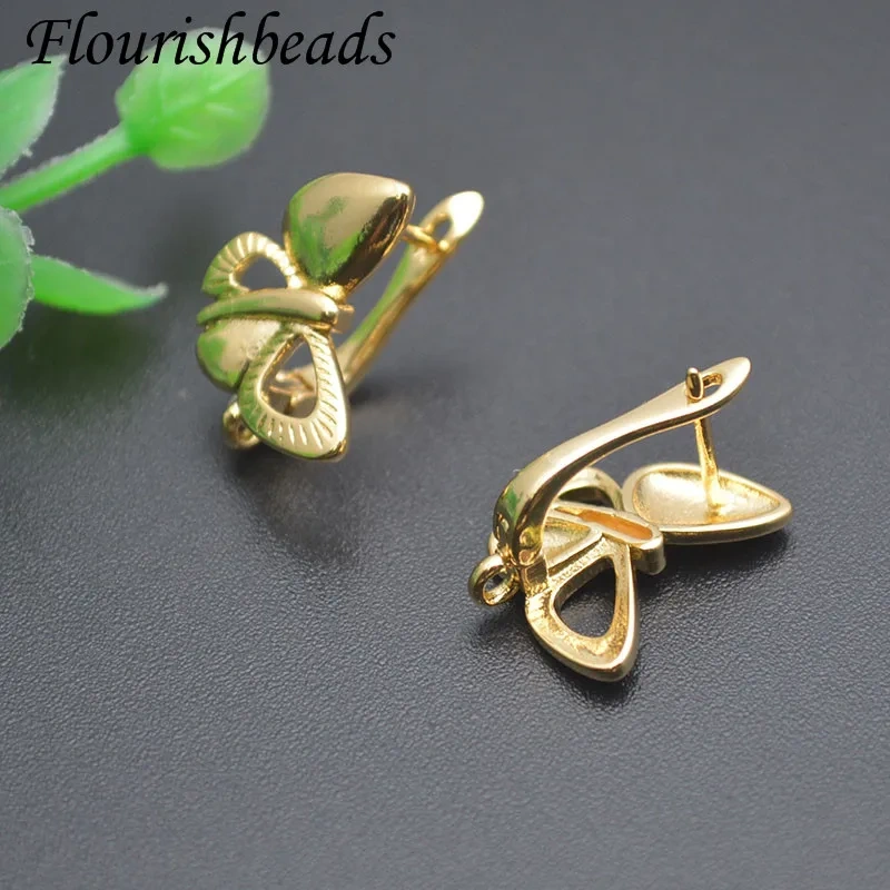 New Style High Quality Butterfly Shape Earring Hooks Ear Wire Basic Accessories for DIY Women Earrings Making 30pcs/lot