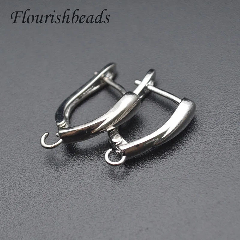 Beautiful Design Brass Metal Smooth Nickel Free Gold Plated Earring Hooks for DIY Jewelry Making Supplier 30pcs Per Lot